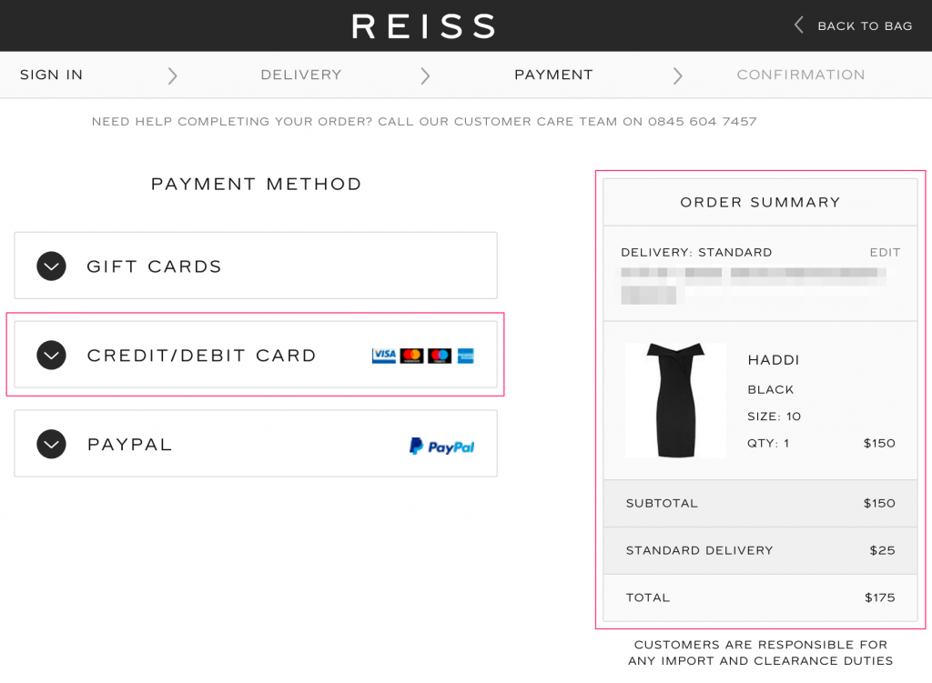 REISS リースの海外公式通販 買い方・配送料まとめ | アリスの海外通販｜海外ファッション・海外コスメ通販の購入方法